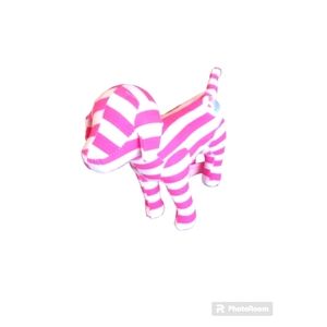 Women's VS Pink Vote For Pink Victoria Secret Pink & White Striped Dog